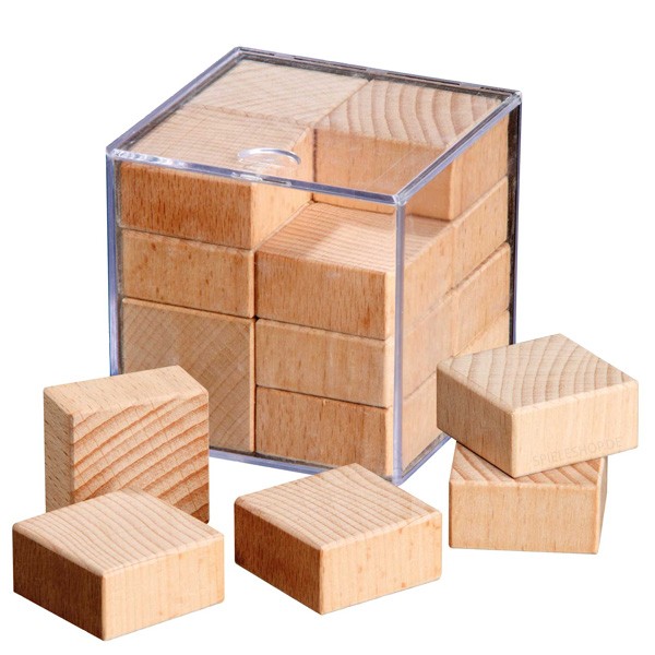 Anti Slide - 15 gleiche Holzteile in Box packen