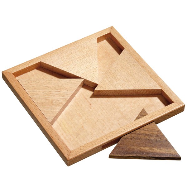 Schiebepuzzle Triangular - Geduldspiel mit Holz-Dreieck