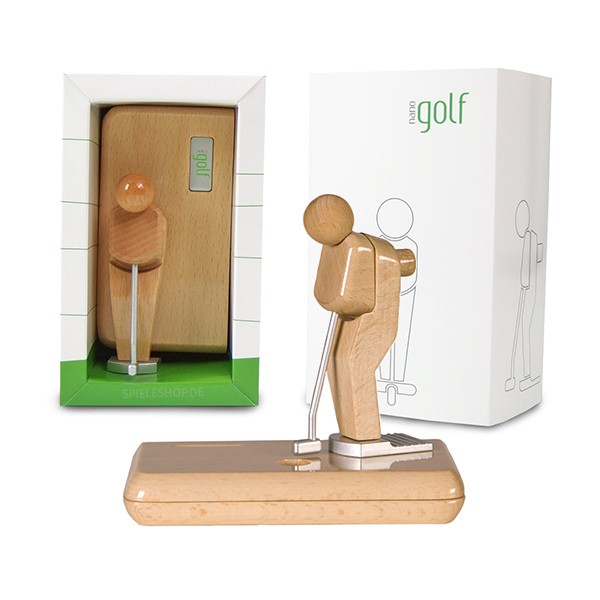 nano-pocket-green nature - Design-Golfer aus Natur-Holz