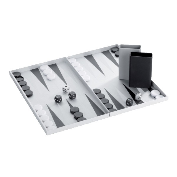 Lexon Design Backgammon aus Aluminium