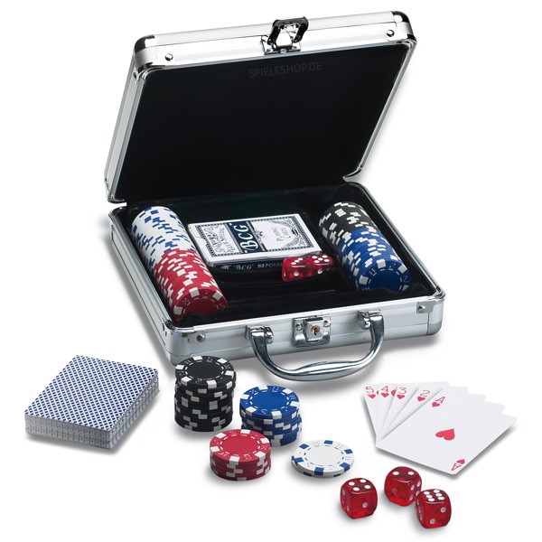 Pokerspiel Gatineau in Pokerkoffer aus Aluminium